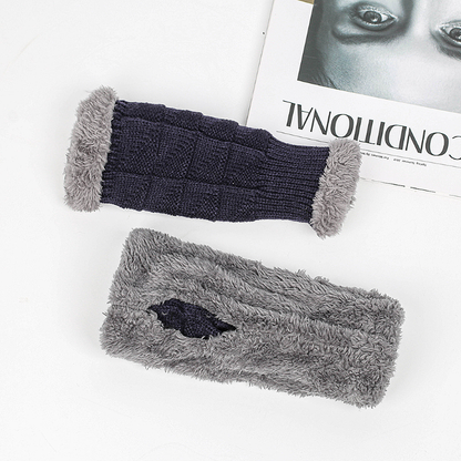 Warm Velvet Fingerless Gloves for Women (Short Style)