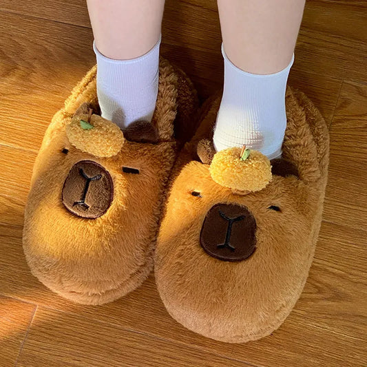 Cloud-Soft Capybara Slippers