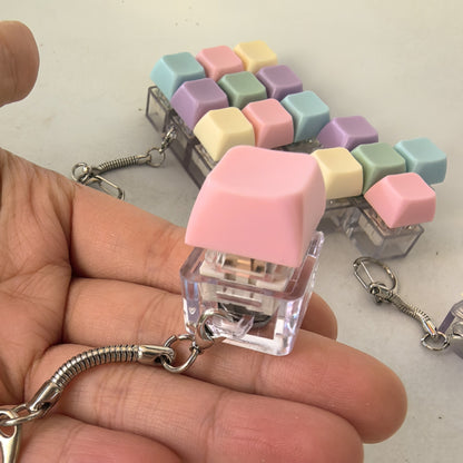 Macaron Key Tester Fidget Keychain
