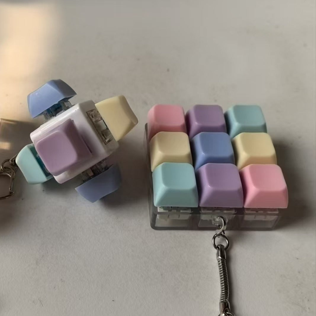 Macaron Key Tester Fidget Keychain