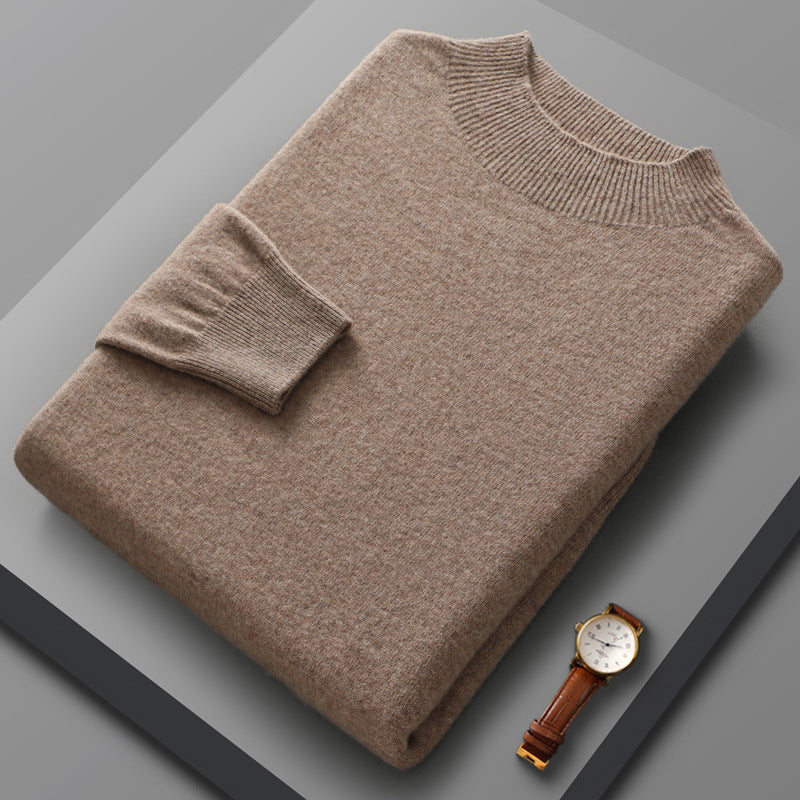 Men's Casual Half Turtleneck Cashmere Sweater