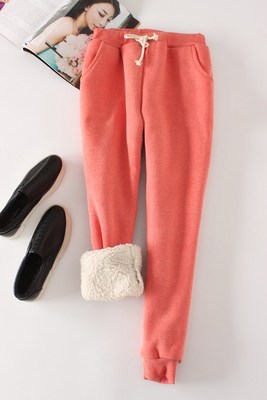 Fleece-Lined Thick Loose Harem Cotton Sweatpants