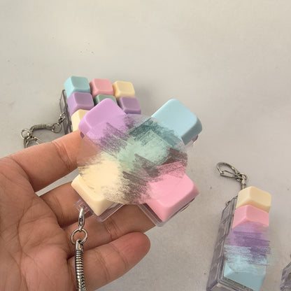 Macaron Key Tester Fidget Keychain