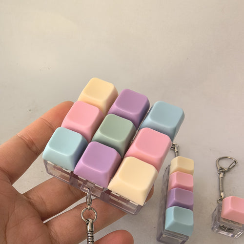 Macaron Key Tester Fidget Keychain